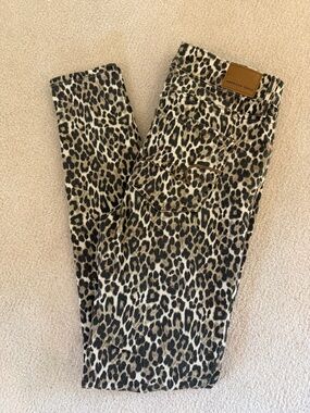 American Eagle Leopard Print Skinny Jeans